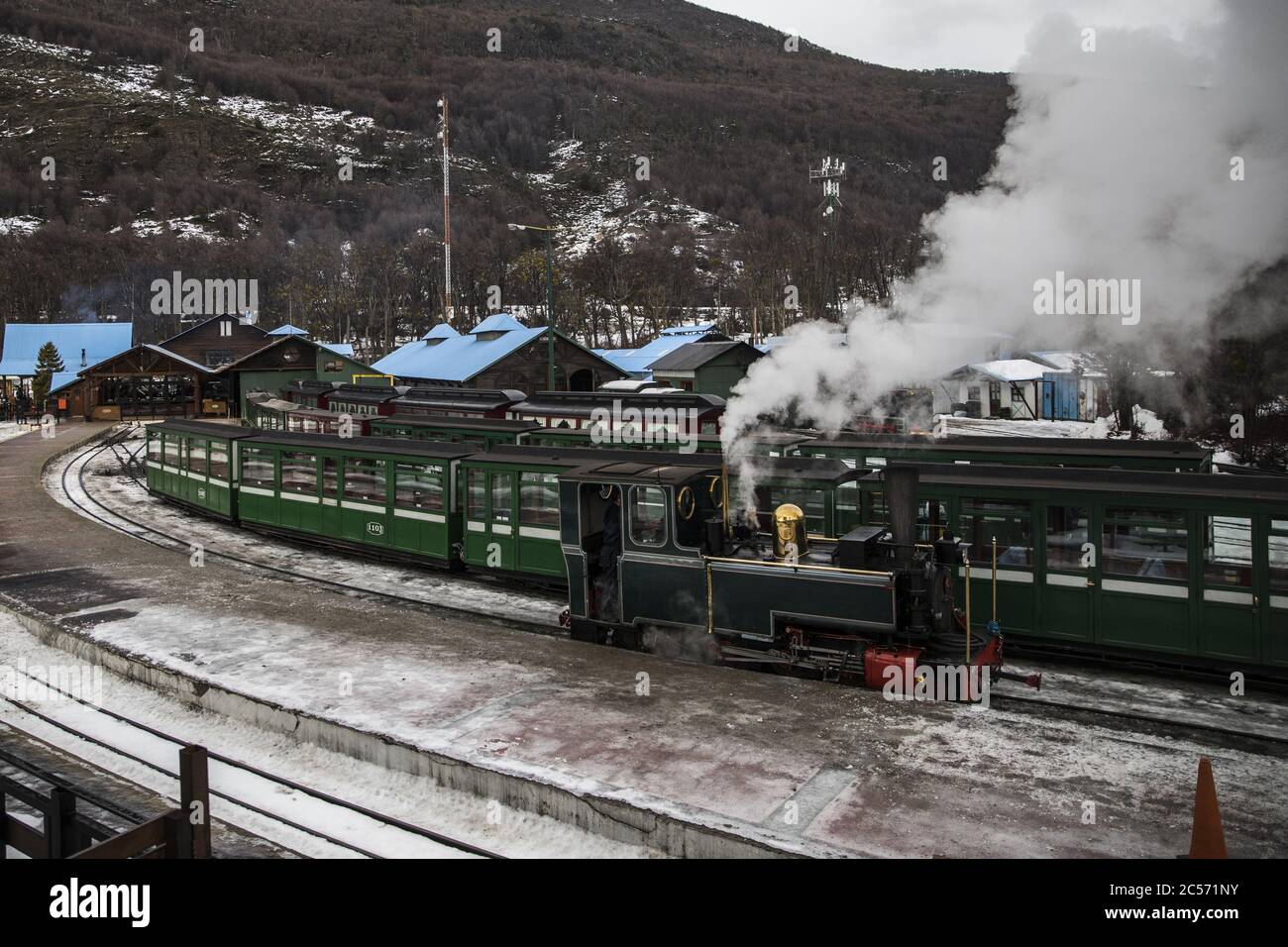 Photo de paysage prise à El Tren del fin del Mundo Ushuaia Argentine Banque D'Images