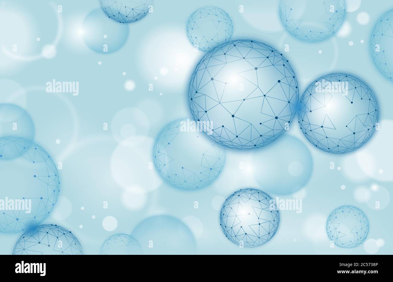 3D nanotechnologie fullerène texture cyberespace. Conception de matériaux modernes en fibres nano-chimiques. Superconducteur de couche de macro-structure de molécule d'atome Illustration de Vecteur