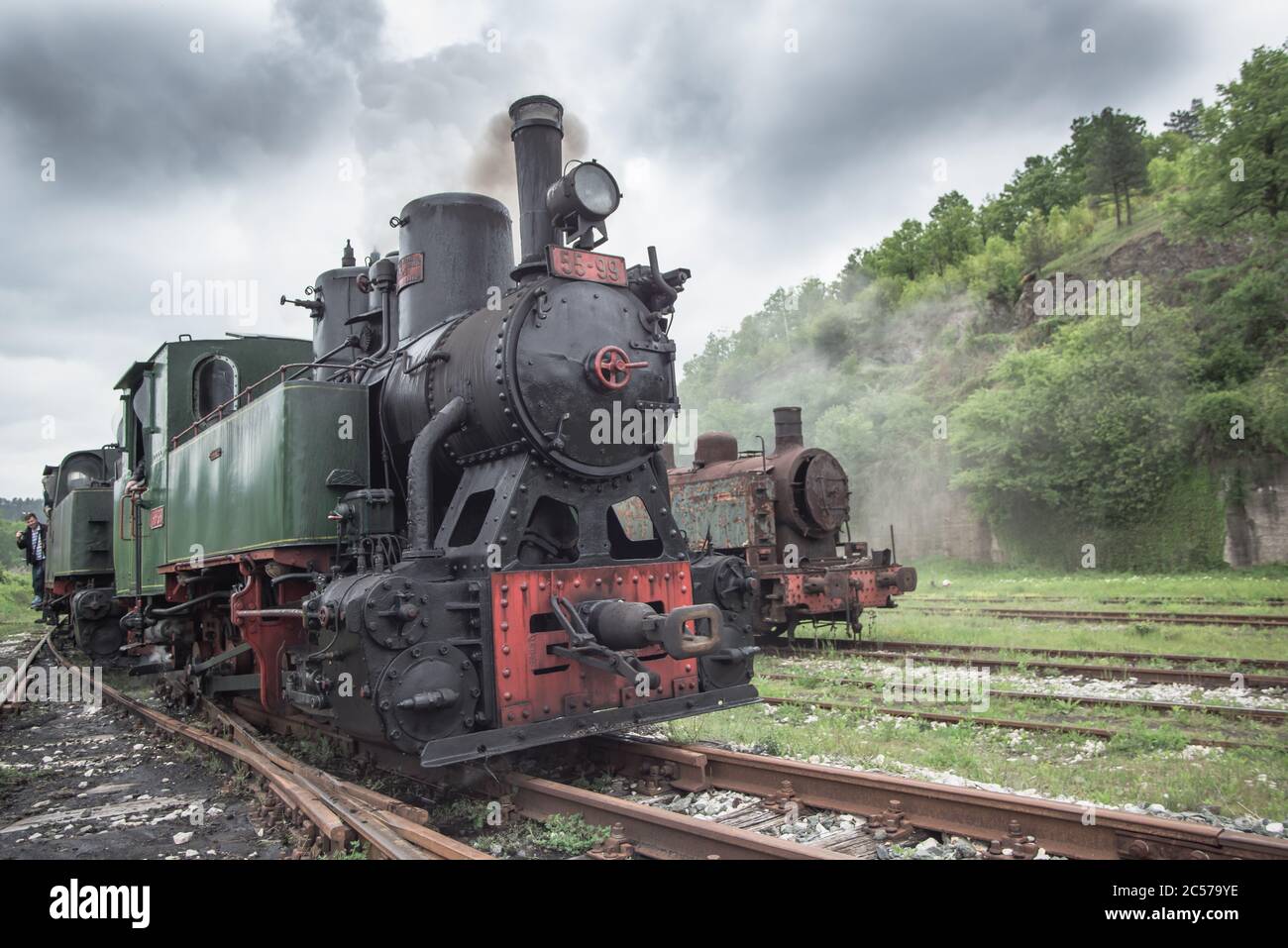 train de train de train de train de train.ancienne locomotive à vapeur Banque D'Images