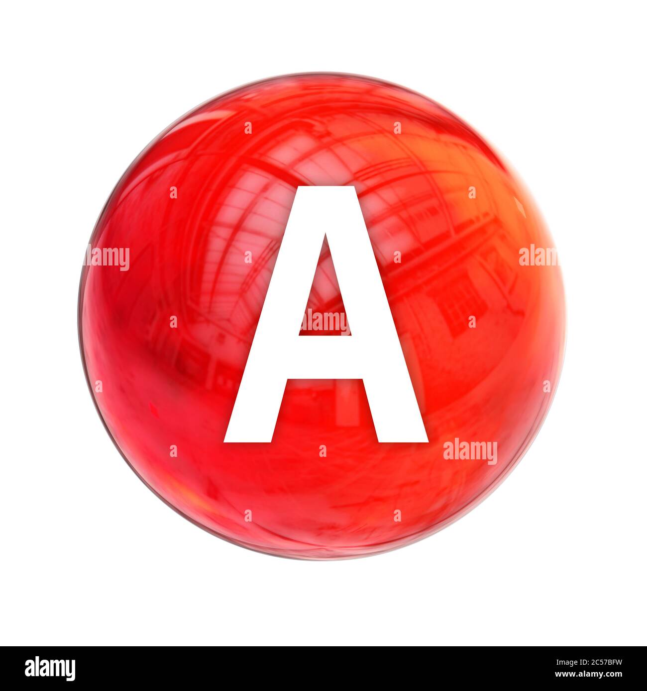 Molécule de sphère de vitamine A pour la pharmacie médicale de santé. Symbole brillant de la vitamine A. icône de la vitamine. Rendu 3D Banque D'Images