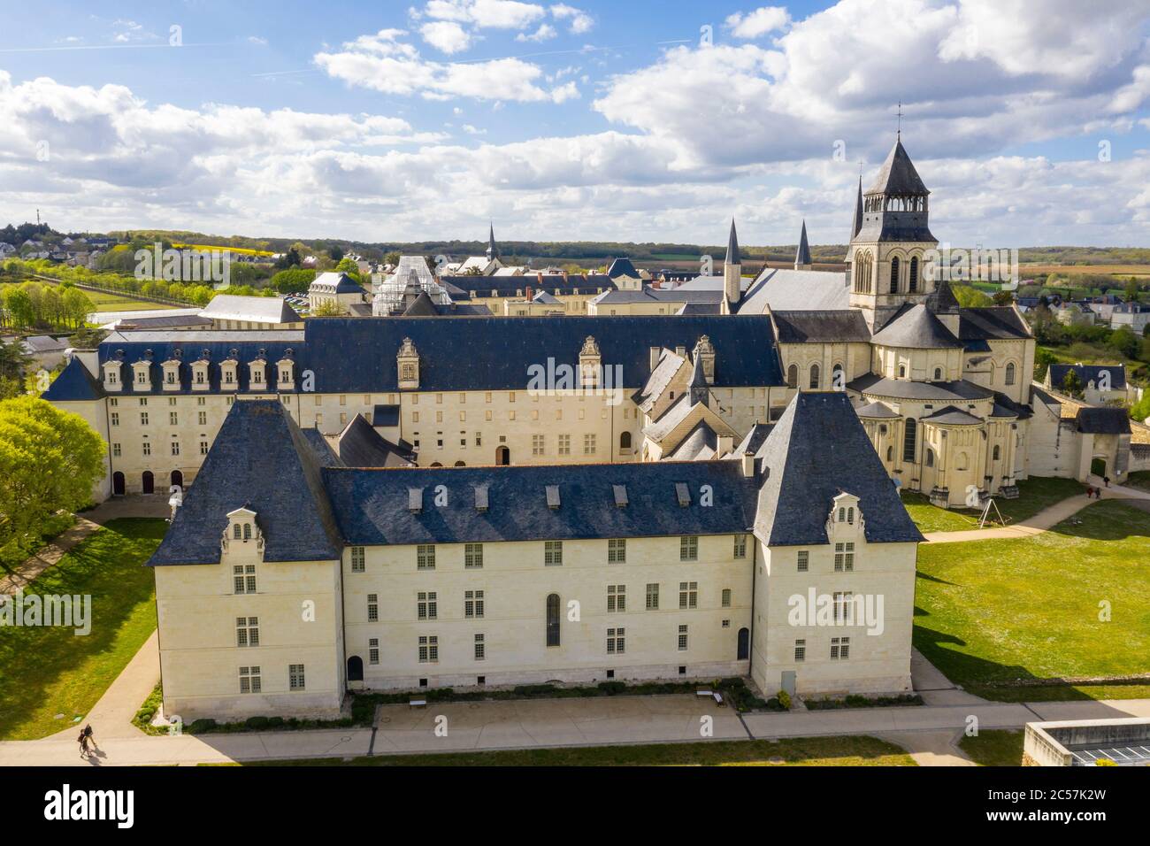 France, Maine et Loire, Loire Parc naturel régional de l'Anjou Touraine, Vallée de la Loire classée au patrimoine mondial de l'UNESCO, Fontevraud l'Abbaye, notre Dame d'Or Banque D'Images