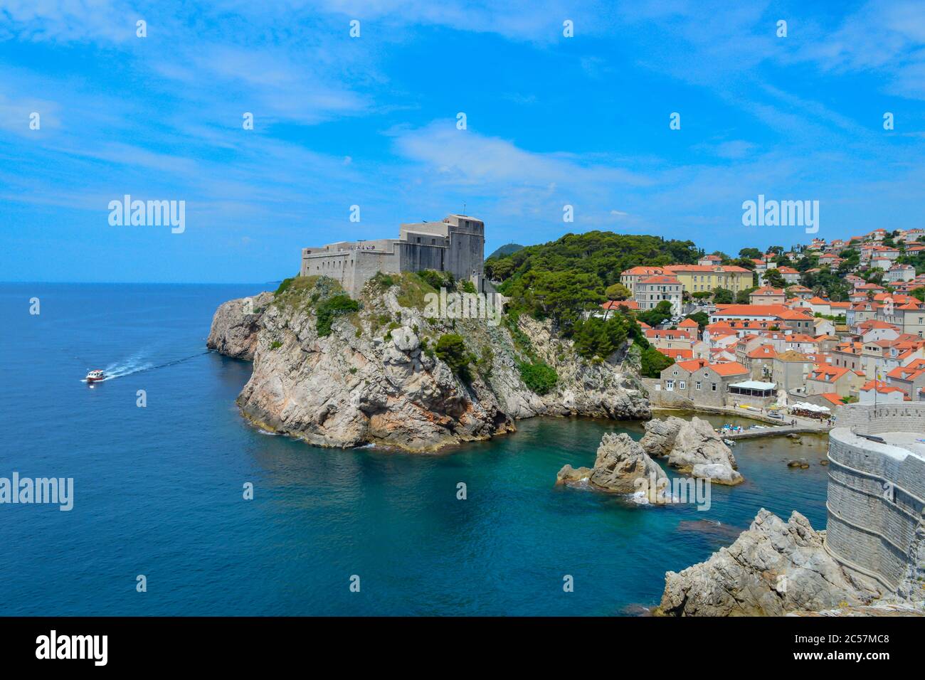 Fort Lovrijenac ou Forteresse Saint-Laurent, souvent appelé 'Dubrovnik's Gibraltar' à Dubrovnik le 18 juin 2019. Banque D'Images