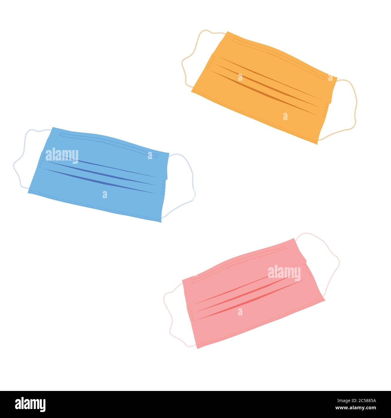 Masque facial, masque dentiste, illustration, vecteur, isolé sur fond blanc Illustration de Vecteur