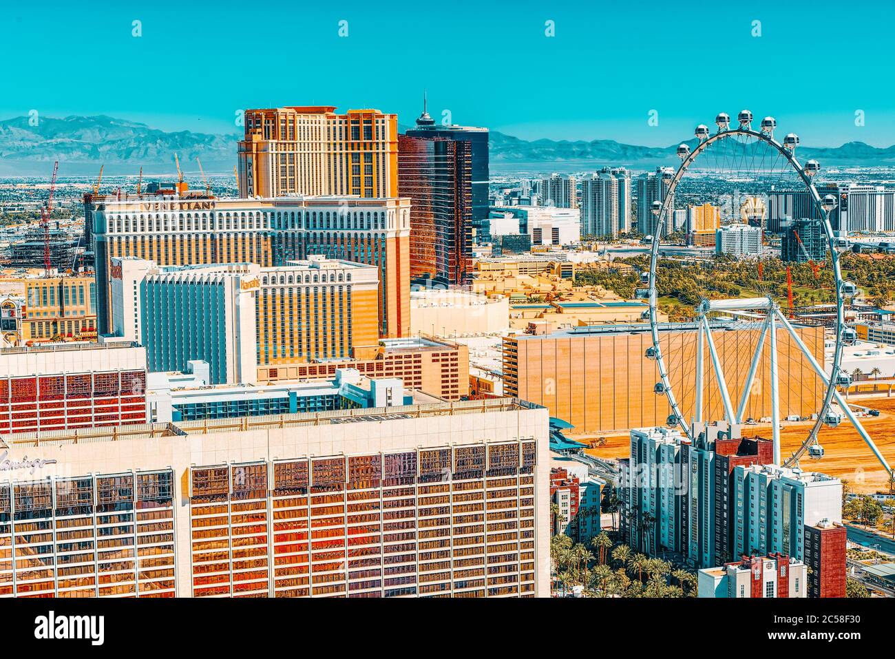 Las Vegas, Nevada, USA - 17 septembre 2018 : rue Principale de Las Vegas  est la séquence. Vue de dessus Photo Stock - Alamy