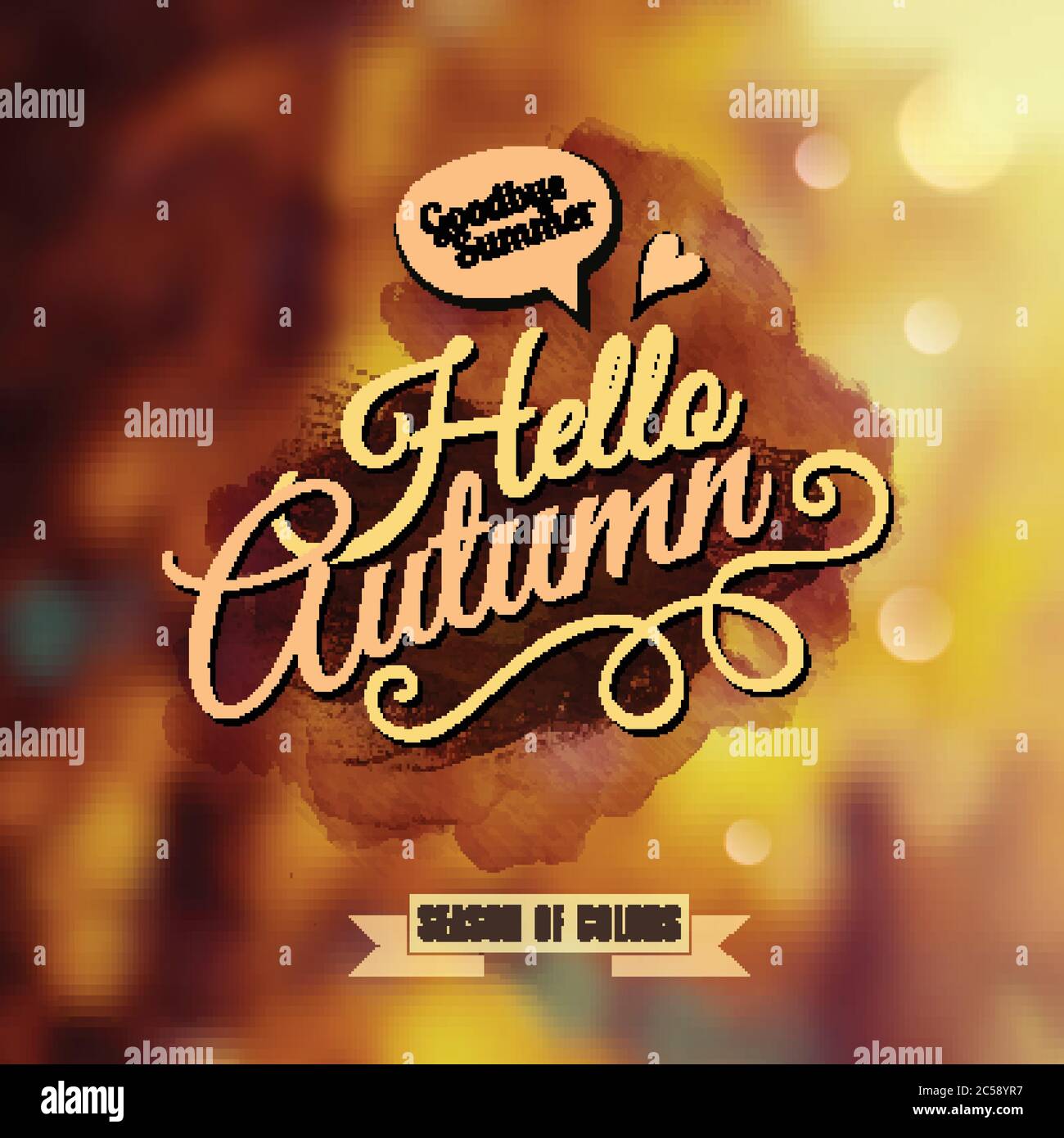 Vecteur automne flou arrière-plan Illustration de Vecteur