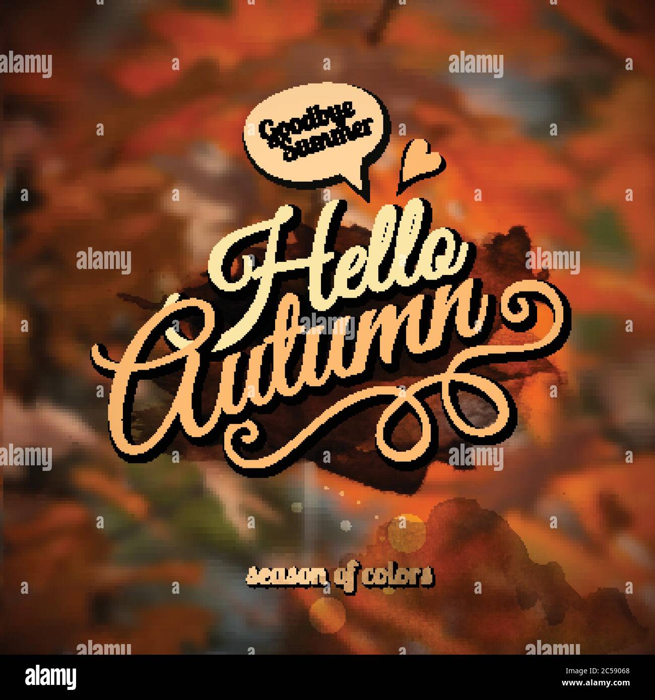 Vecteur automne flou arrière-plan Illustration de Vecteur