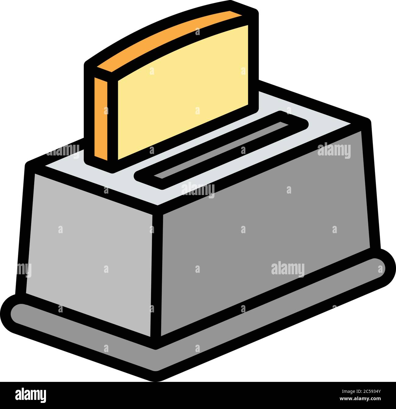 Grille-pains icône. Contours grille-pains icône vecteur pour la conception web isolé sur fond blanc Illustration de Vecteur