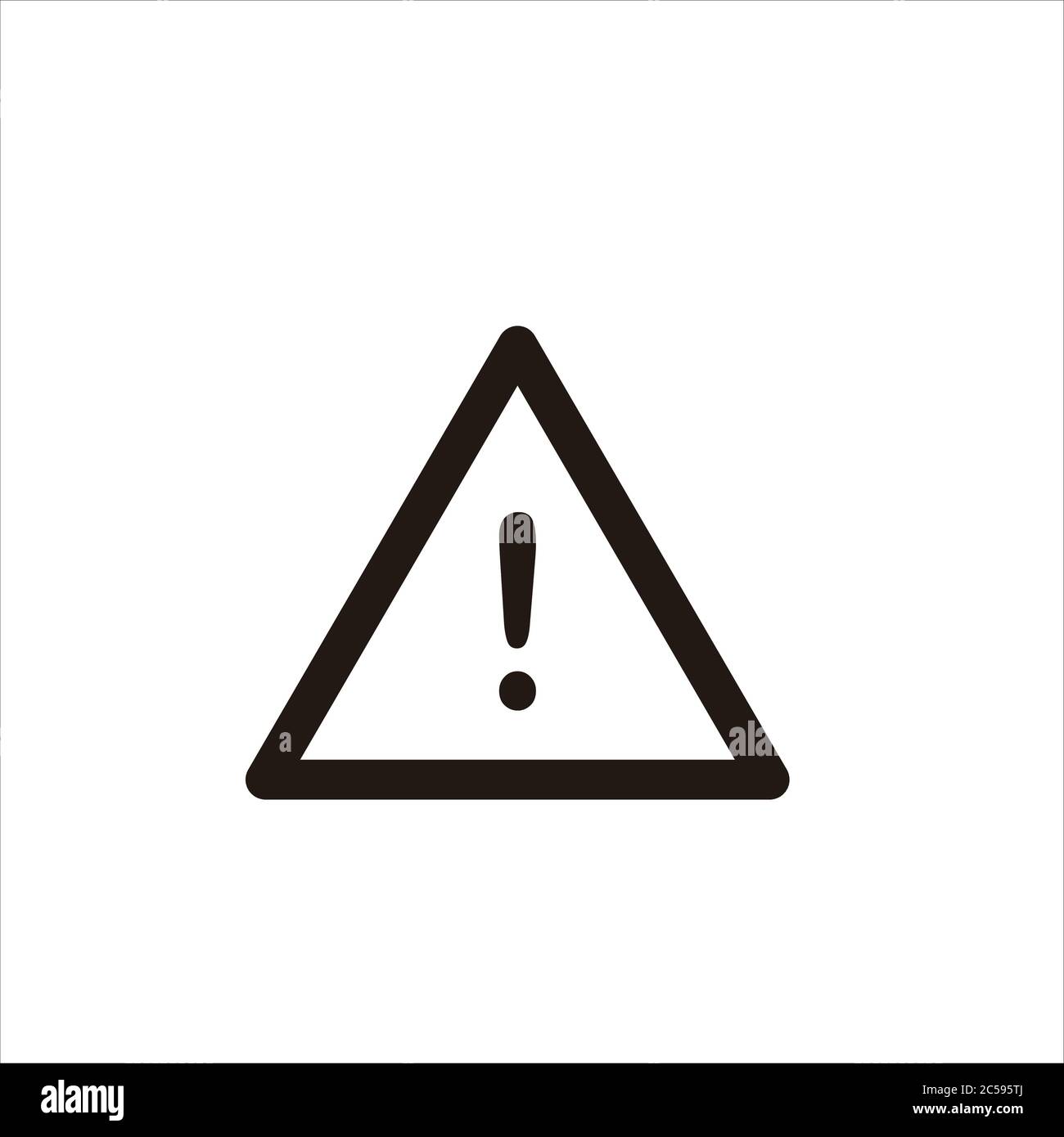 Icône d'avertissement isolée sur fond blanc. Icône d'avertissement dans un style tendance. Icône vecteur d'avertissement symbole plat moderne et simple pour site Web, mobile Illustration de Vecteur