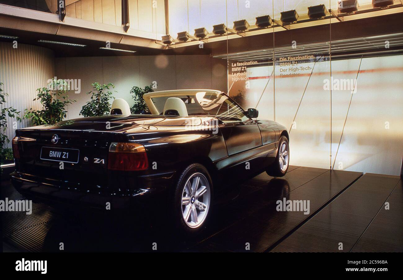 BMW Z1 au salon de l'automobile de Genève 1988 Banque D'Images
