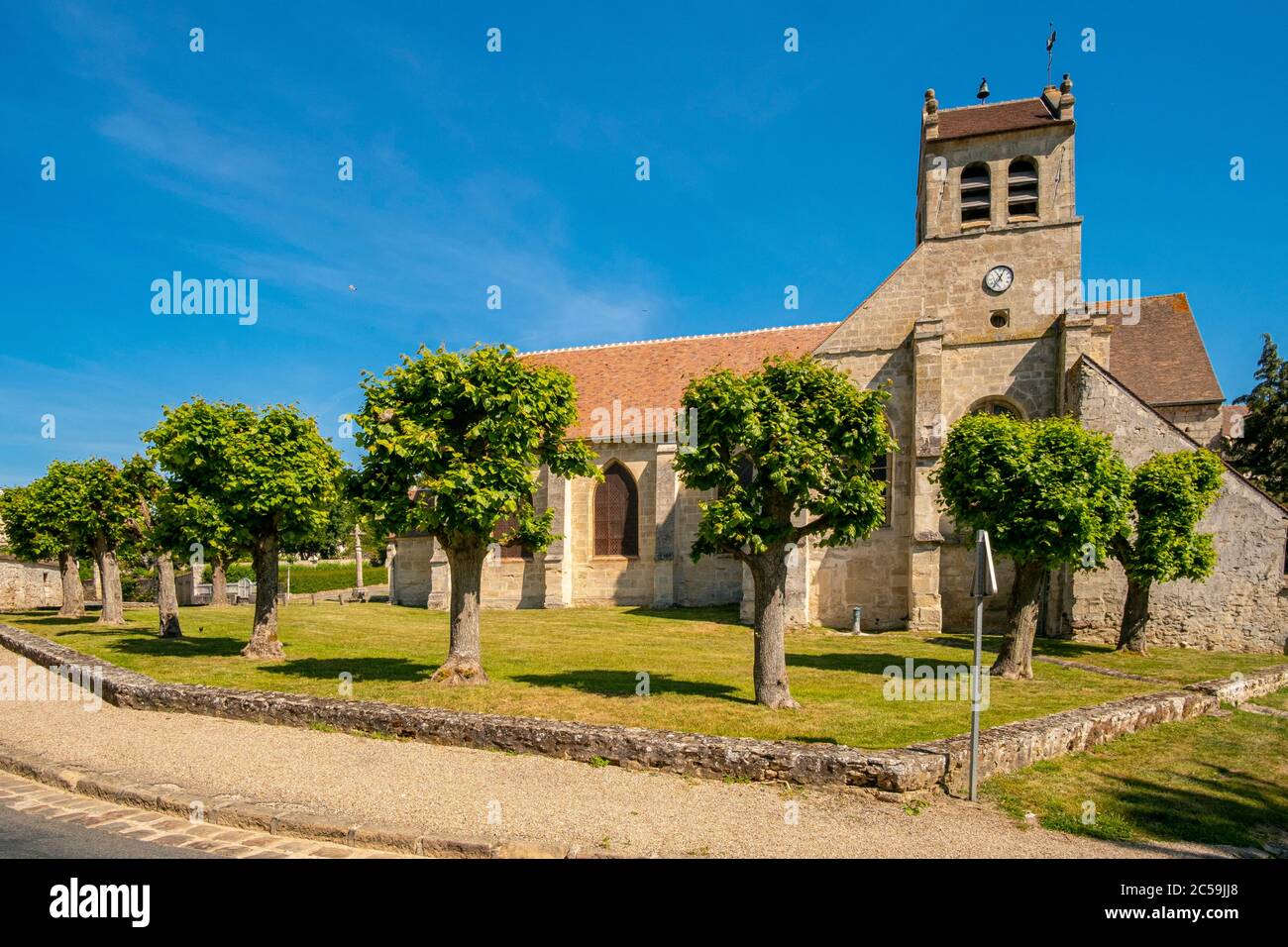France, Val d'Oise, Parc naturel du Vexin Français, village de Wy dit joli Banque D'Images