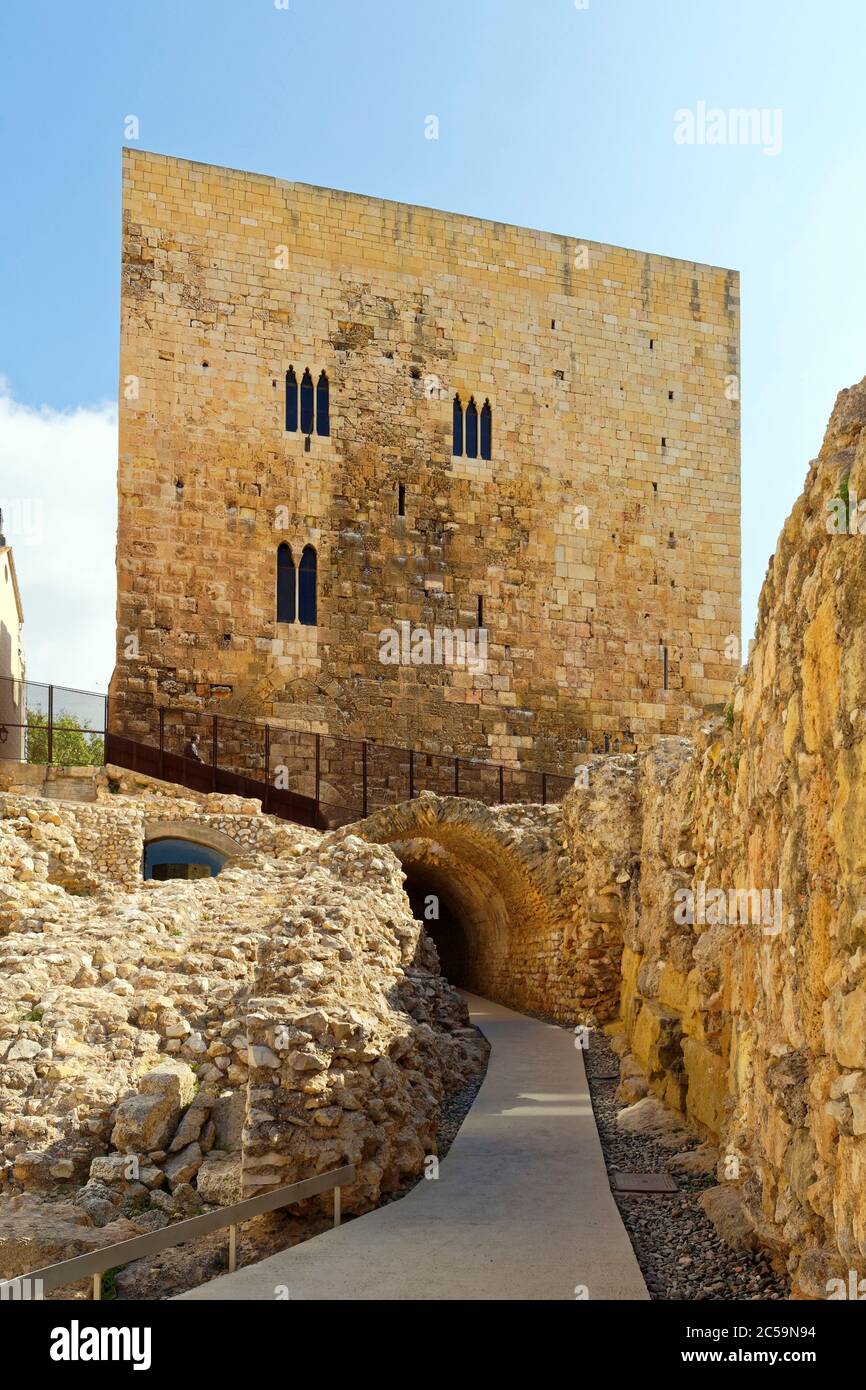 Espagne, Catalogne, Costa Daurada, Tarragone, Tour du Prétore, Musée