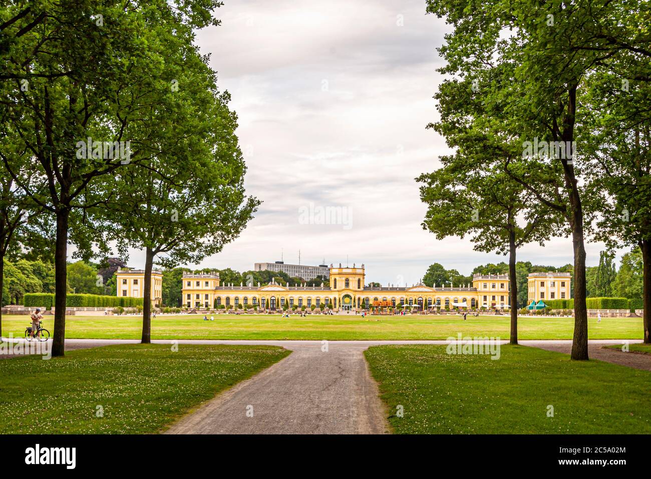 Karlsaue State Park à Kassel pendant la Documenta, Kassel, Allemagne Banque D'Images