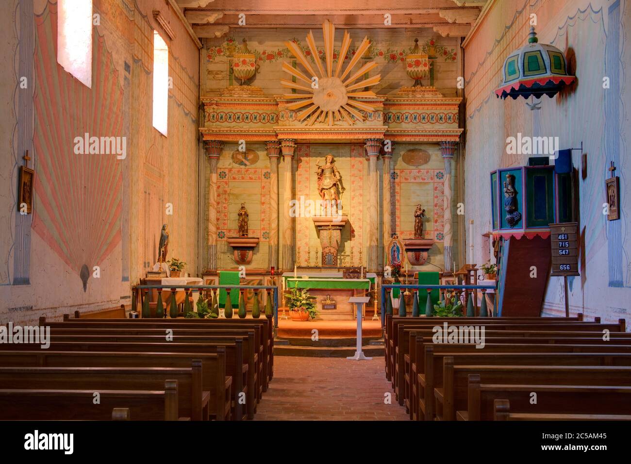 Mission San Miguel Arcangel, Paso Robles, San Luis Obispo County, Californie, États-Unis Banque D'Images