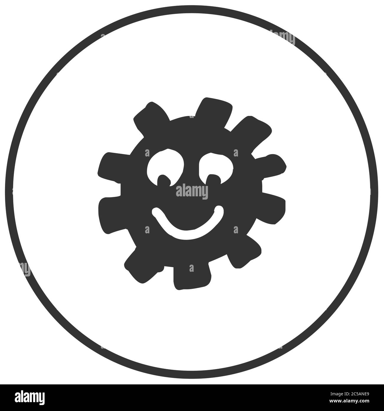 Bactéries coronavirus Cell Icon, 2019-nCoV, Covid-2019, Covid-19 bactéries coronavirus nouvelles. Concepts de non infection et d'arrêt du coronavirus. Coro dangereux Illustration de Vecteur