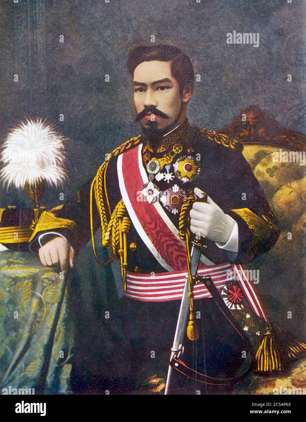 EMPEREUR MEIJI DU JAPON (1852-1912) EN 1888 Banque D'Images
