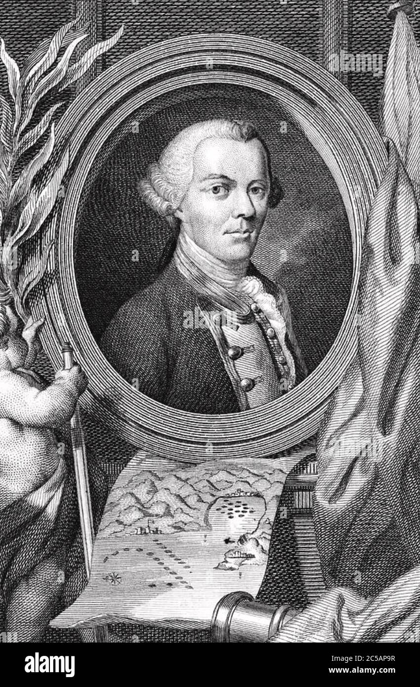 SAMUEL BARRINGTON (1729-1800) contre-amiral anglais Banque D'Images