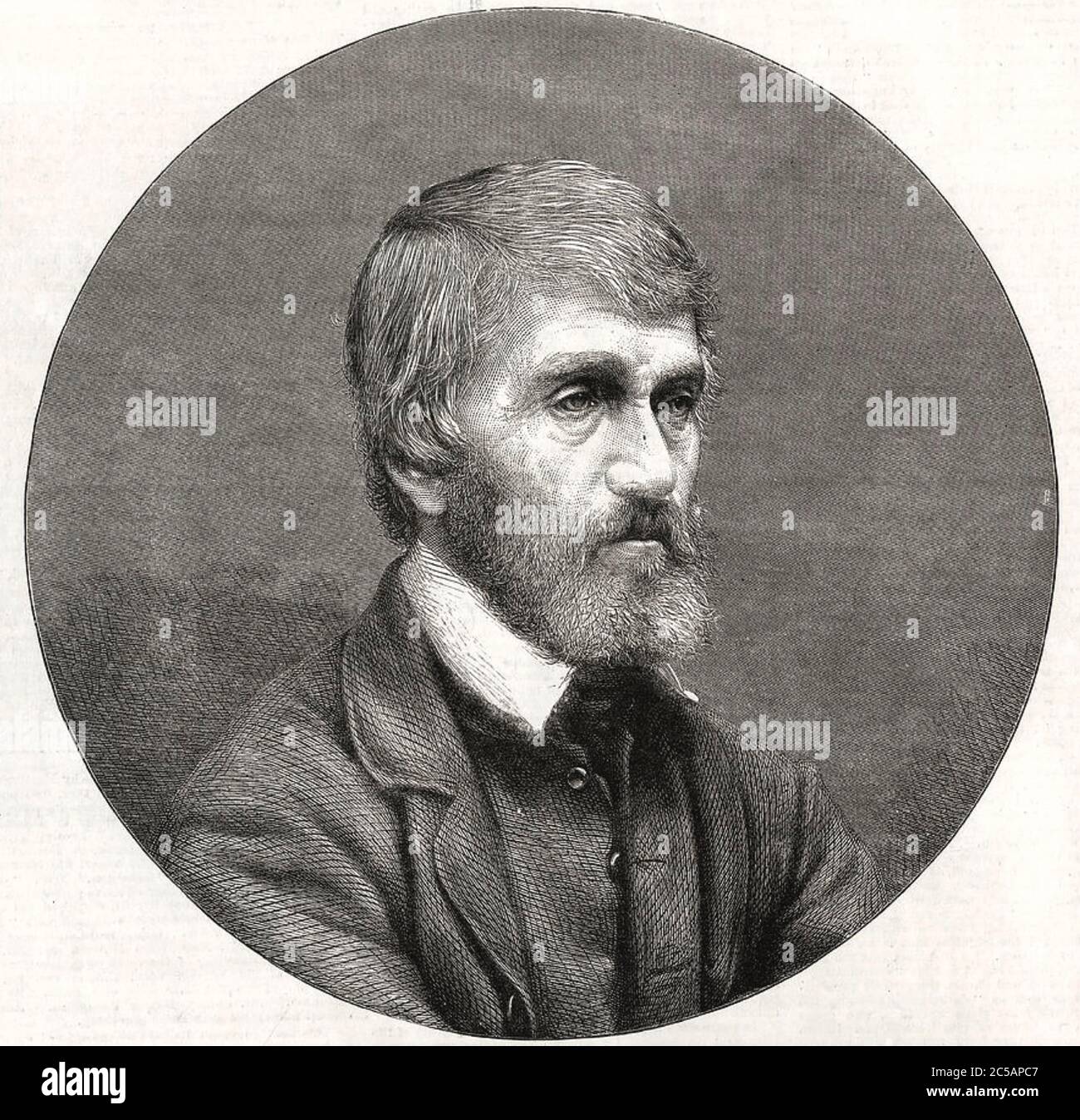 THOMAS CARLYLE (1795-1881) historien écossais, mathématicien, traducteur. Banque D'Images