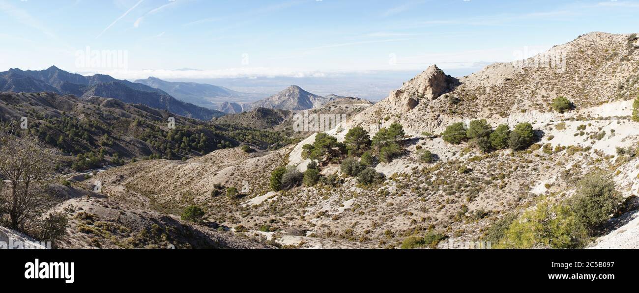 Cerro del Trevenque Peak dans la Sierra Nevada montagne de l'Andalousie près de Grenade en Espagne. Banque D'Images