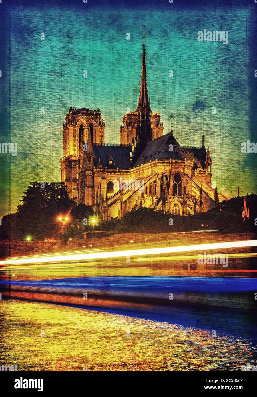 Cathédrale Notre Dame de Paris France Banque D'Images