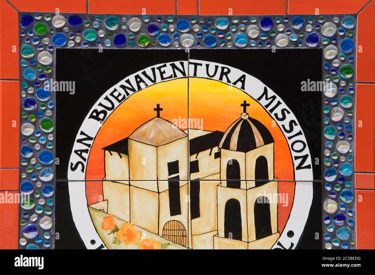 Mission San Buenaventura, comté de Ventura, Californie, États-Unis Banque D'Images