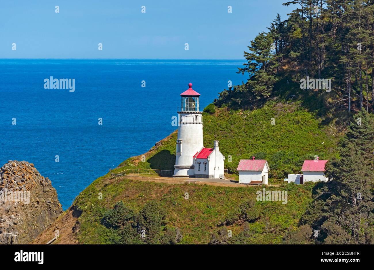 Phare de Heceta Head sur la côte Pacifique près de Florence, Oregon Banque D'Images