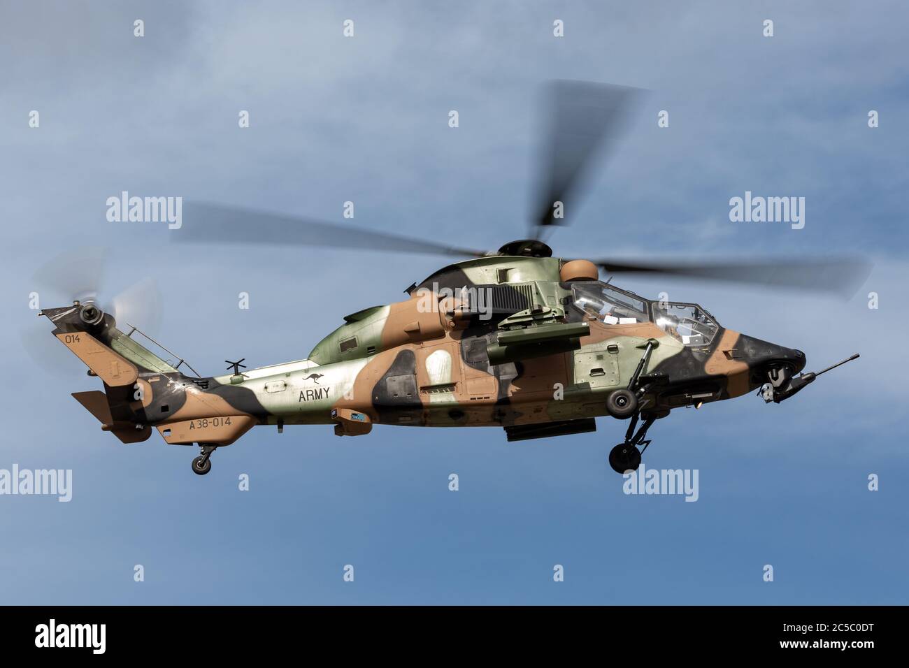 Hélicoptère de reconnaissance armé de l'Armée australienne Eurocopter Tiger ARH. Banque D'Images