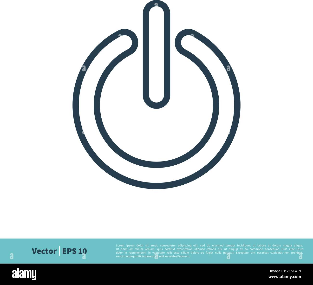 Icône du bouton d'alimentation modèle de logo Vector Illustration Design. Vecteur EPS 10. Illustration de Vecteur