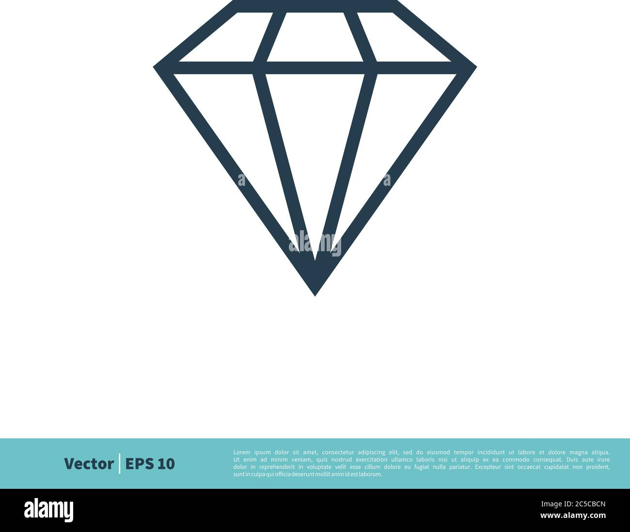 Diamond Stone Icon Vector logo Template Illustration Design. Vecteur EPS 10. Illustration de Vecteur