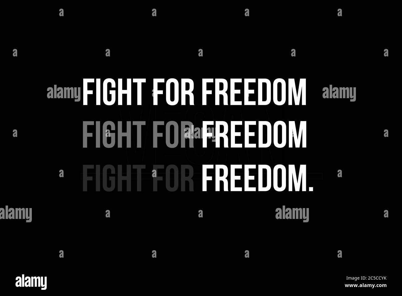 Lutte pour la liberté. Ne cessez pas de vous battre jusqu'à ce que vous atteigniez la liberté. La liberté est la valeur la plus élevée. Banque D'Images