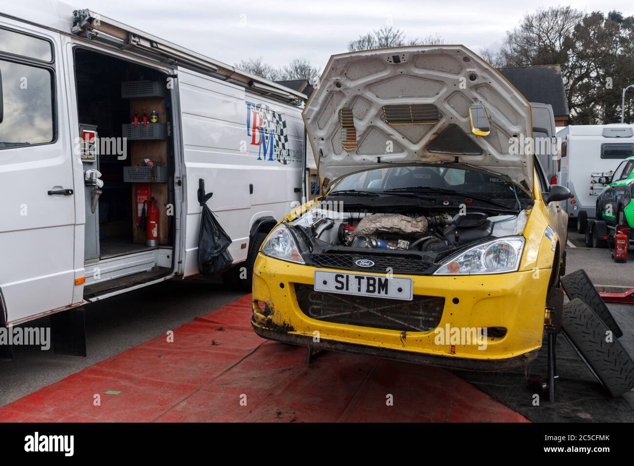 Ford Focus RC WRC North West stages Rally 2019. Banque D'Images