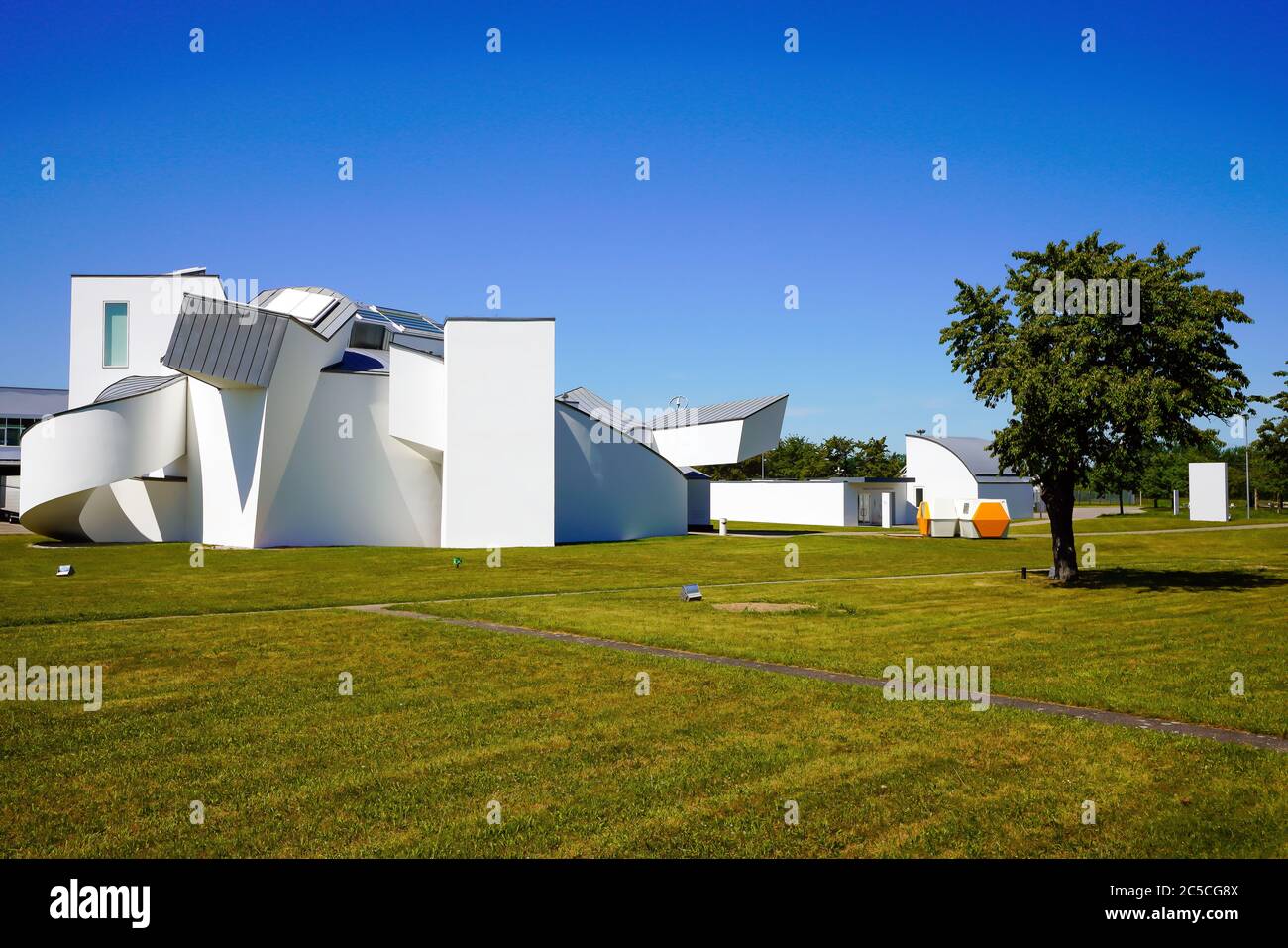 Vitra Vitra Design Museum de Park, l'architecte Frank O. Gehry, Weil am Rhein, Allemagne. Banque D'Images