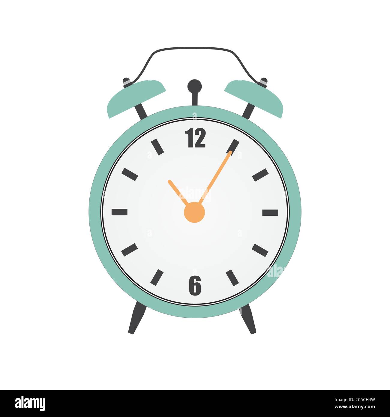 Illustration du vecteur de montre-réveil rouge plate. EPS10 Illustration de Vecteur