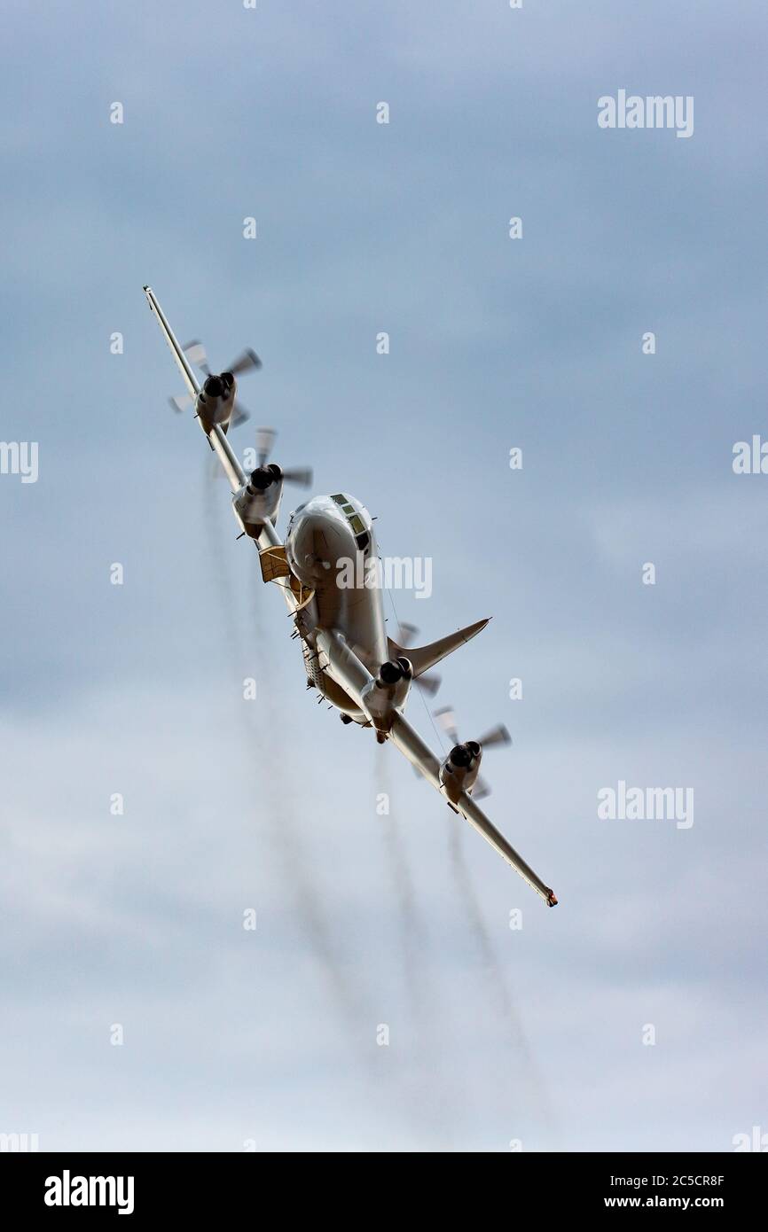 Royal Australian Air Force (RAAF) Lockheed AP-3C Orion patrouille maritime et anti-guerre sous-marine de la base RAAF d'Édimbourg. Banque D'Images