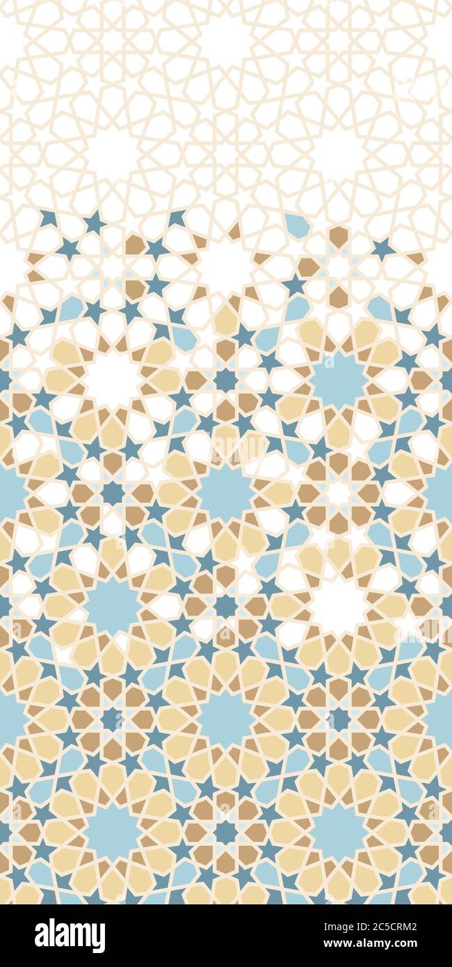 Papier peint en mosaïque marocaine. Répétition de la bordure du vecteur, de la répétition, de l'arrière-plan. Illustration de Vecteur