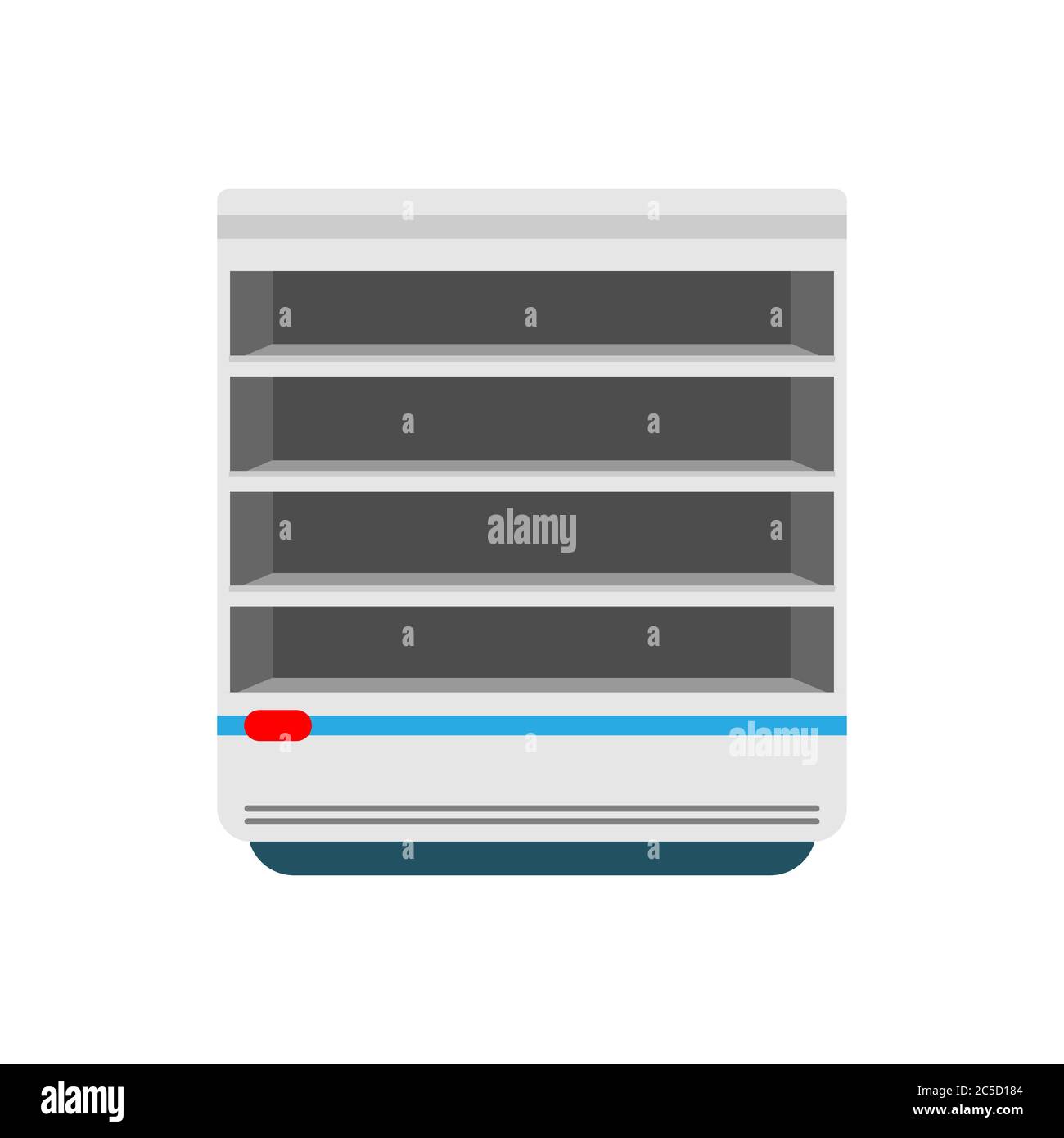 Réfrigérateur/congélateur sur fond blanc. Illustration du stock. Illustration de Vecteur