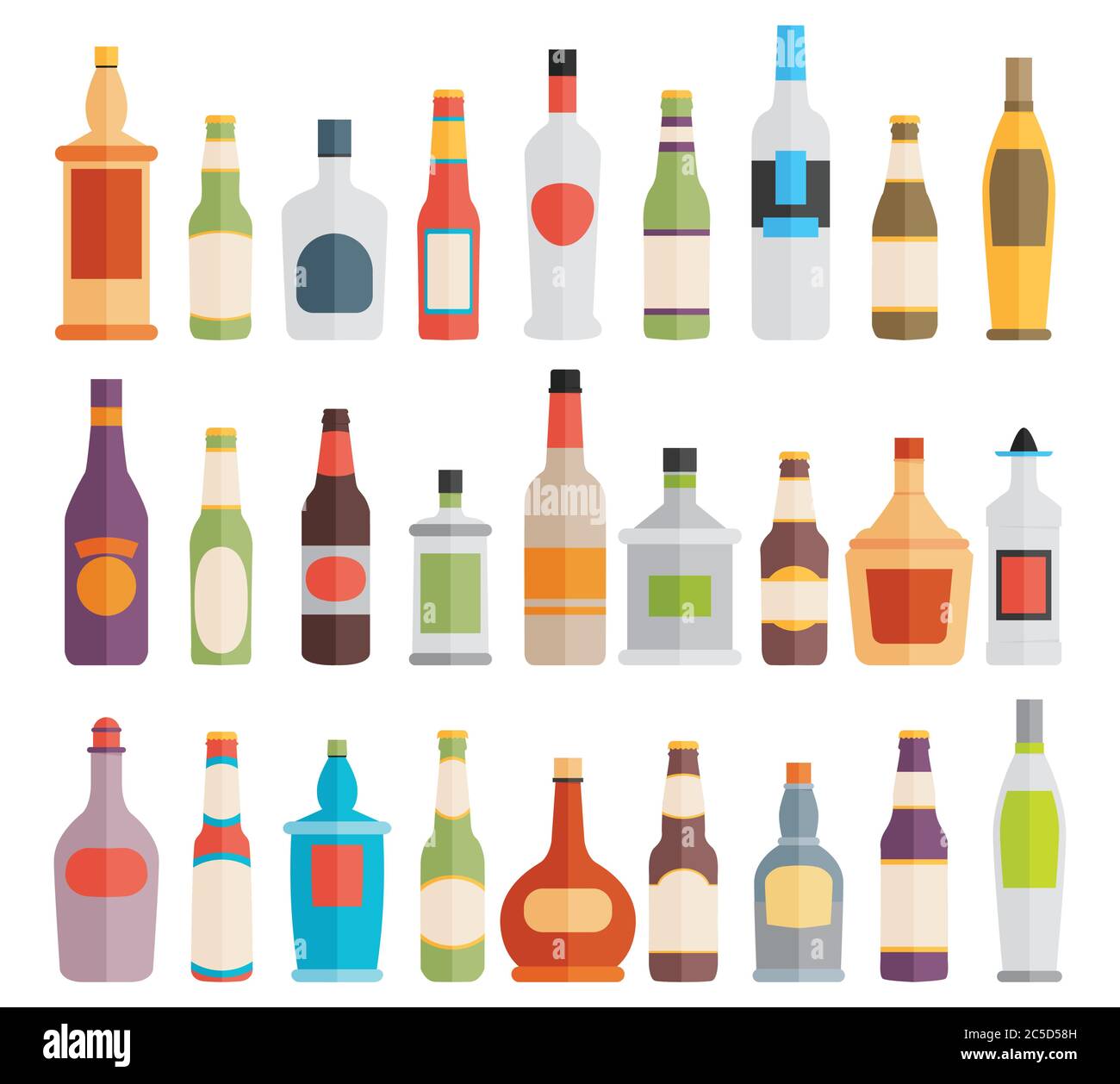 Ensemble d'icônes boissons et boissons Illustration de Vecteur