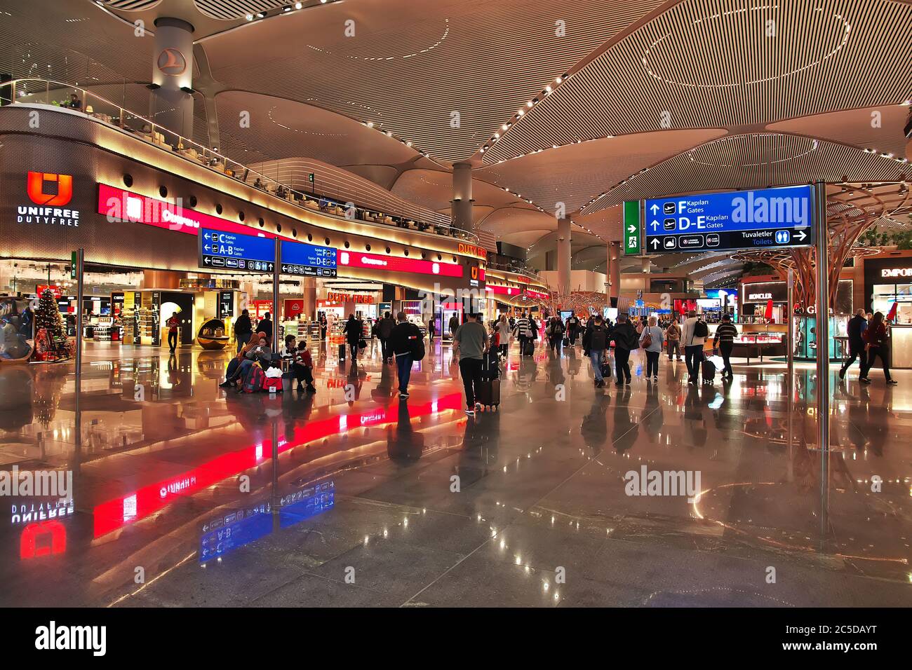 Intérieur de l'aéroport d'Istanbul, Turquie Banque D'Images