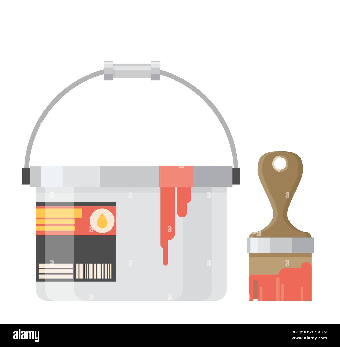 Peindre la brosse Illustration de Vecteur