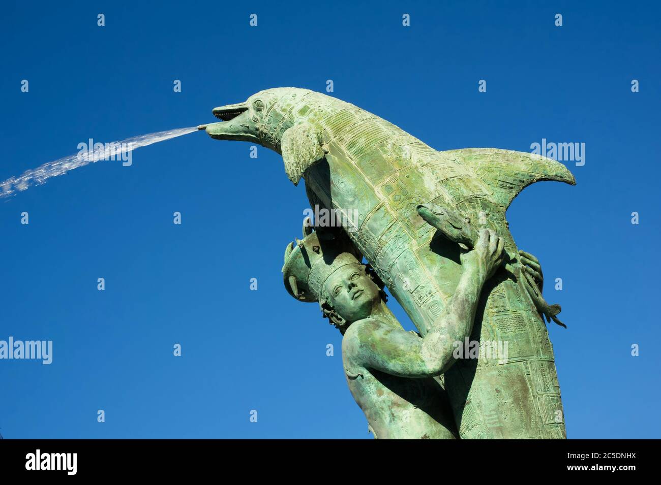 Fontaine d'Ariel ( Arionova kasna ), Olomouc, République Tchèque / Tchéquie - Fontaine de la mythologie grecque ancienne, poète et chanteuse Ariel Banque D'Images