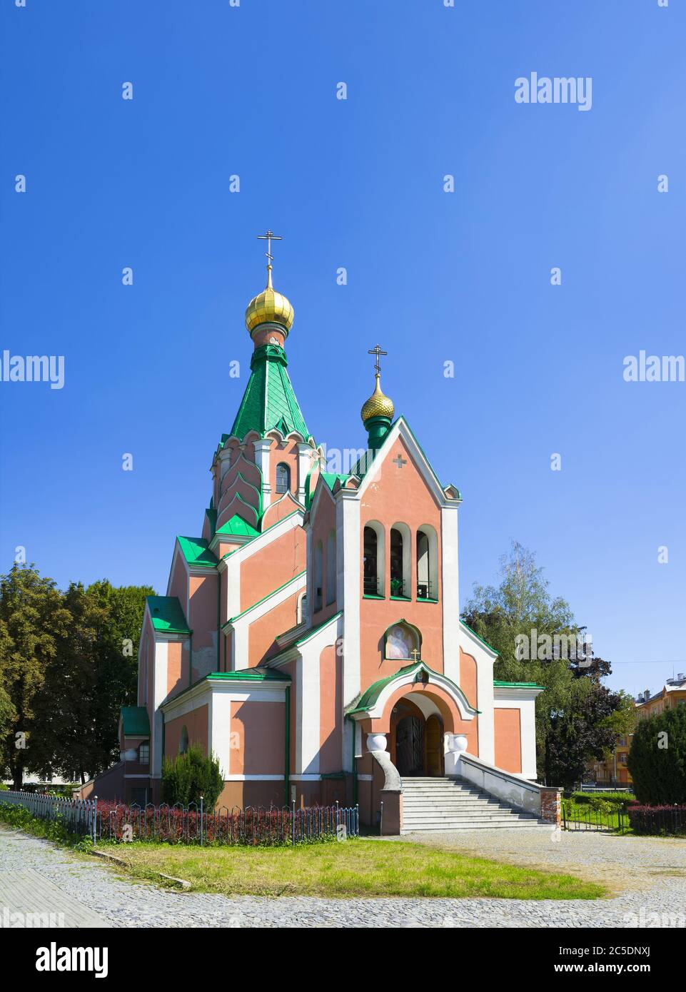Eglise de Saint Gorazd, Olomouc, République tchèque / Tchéquie, Europe centrale - construction sacrée, église orthodoxe. Est fait dans le style néo-byzantin Banque D'Images