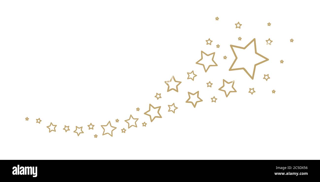Décoration étoile chute d'or noël isolé sur fond blanc vector illustration EPS10 Illustration de Vecteur