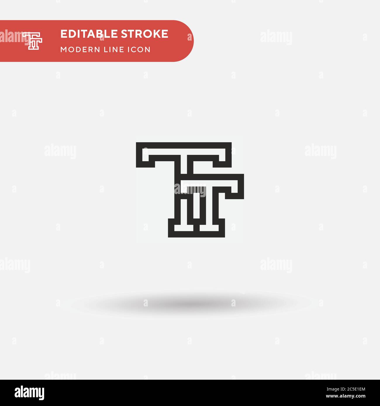 Icône de vecteur simple en majuscules. Modèle de conception de symbole d'illustration pour l'élément d'interface utilisateur Web mobile. Pictogramme moderne de couleur parfaite sur contour modifiable. Icônes capitales pour votre projet d'entreprise Illustration de Vecteur
