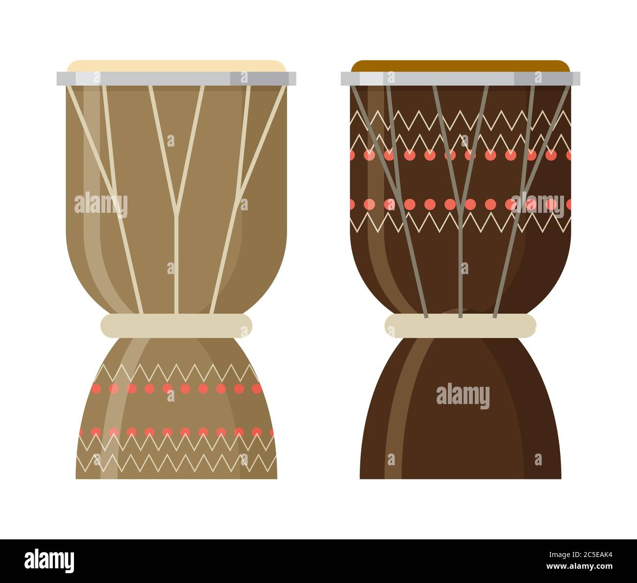 Illustration vectorielle du tambour djembe africain Illustration de Vecteur