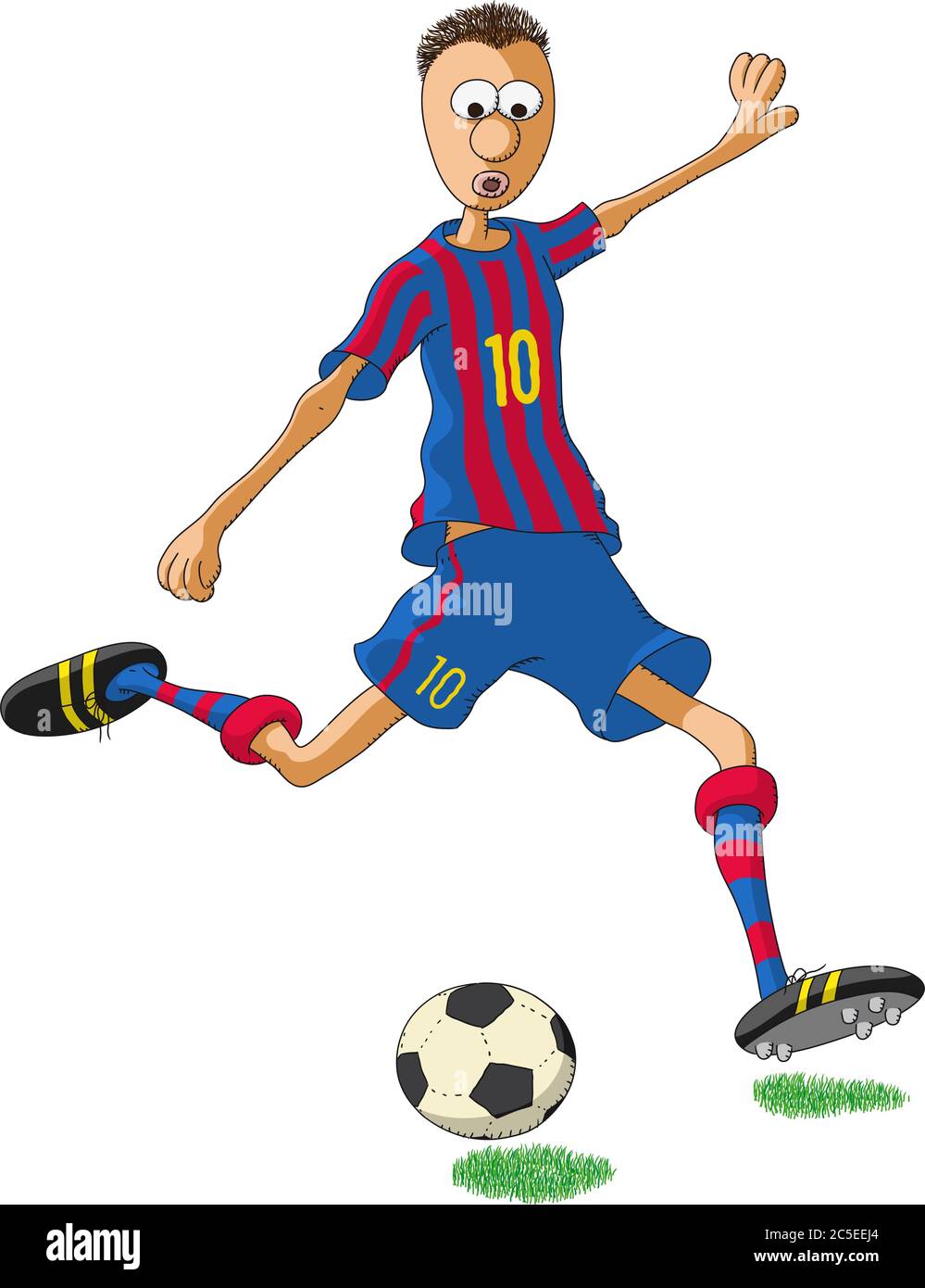 Joueur de football de Barcelone Illustration de Vecteur