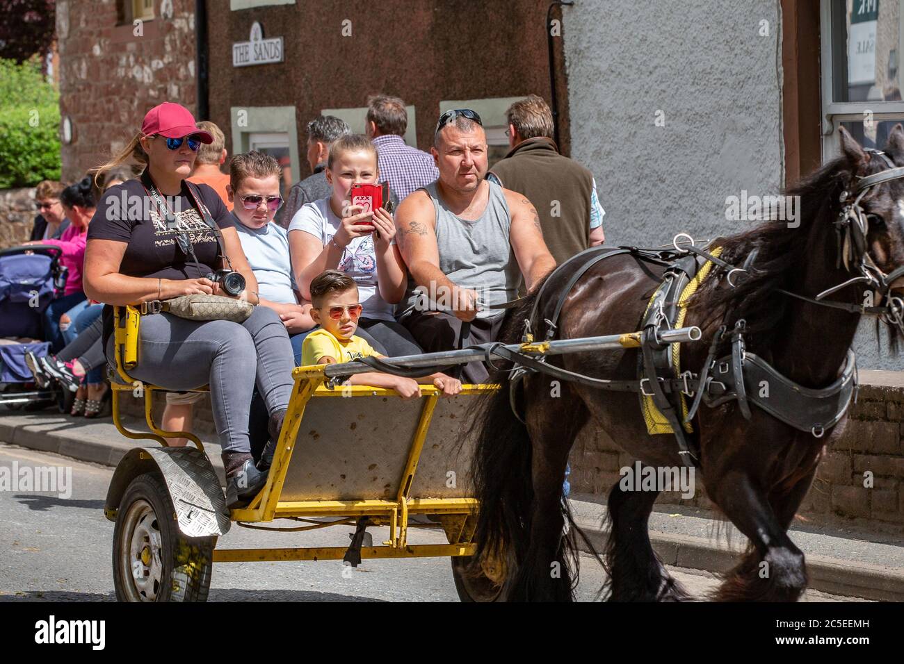 Appleby Horse Fair, Cumbria. Rassemblement de Tsiganes et de voyageurs à Appleby-in-Westmorland 2019. Les commerçants de chevaux voyagent de partout au Royaume-Uni. Banque D'Images