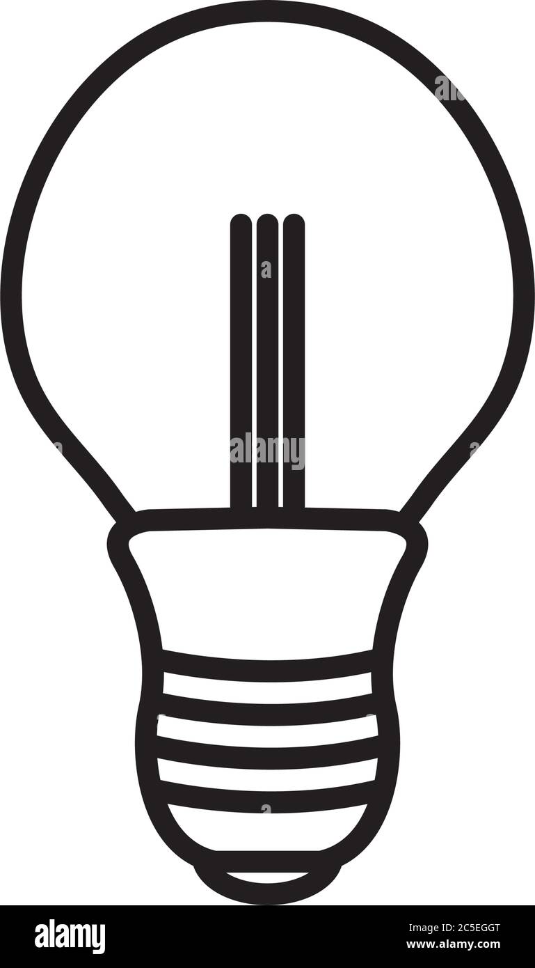 icône de lampe intermédiaire sur fond blanc, style de ligne, illustration vectorielle Illustration de Vecteur