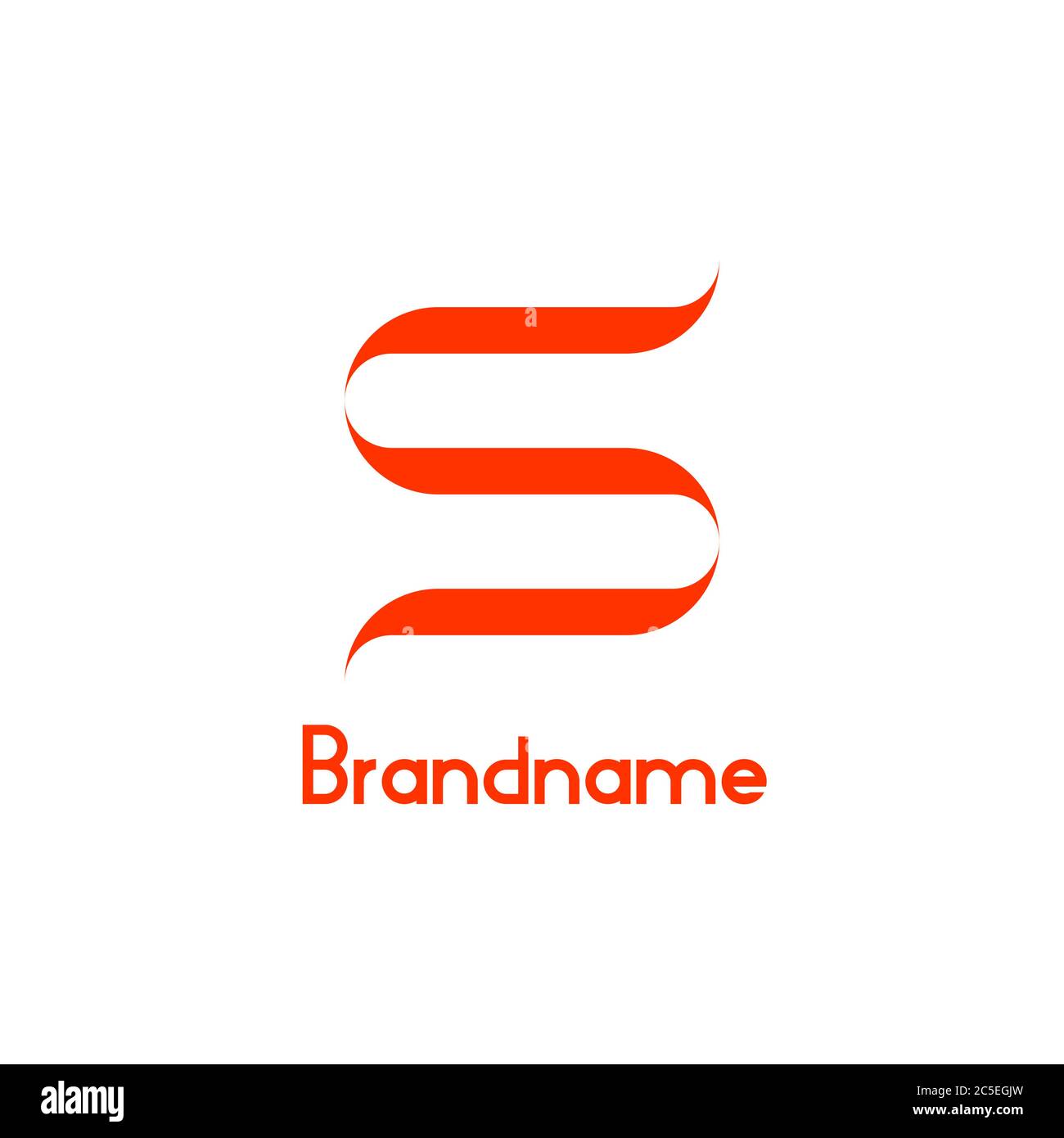 Modèle de logo S de la lettre initiale, concept simple et élégant, isolé sur fond blanc. Illustration de Vecteur