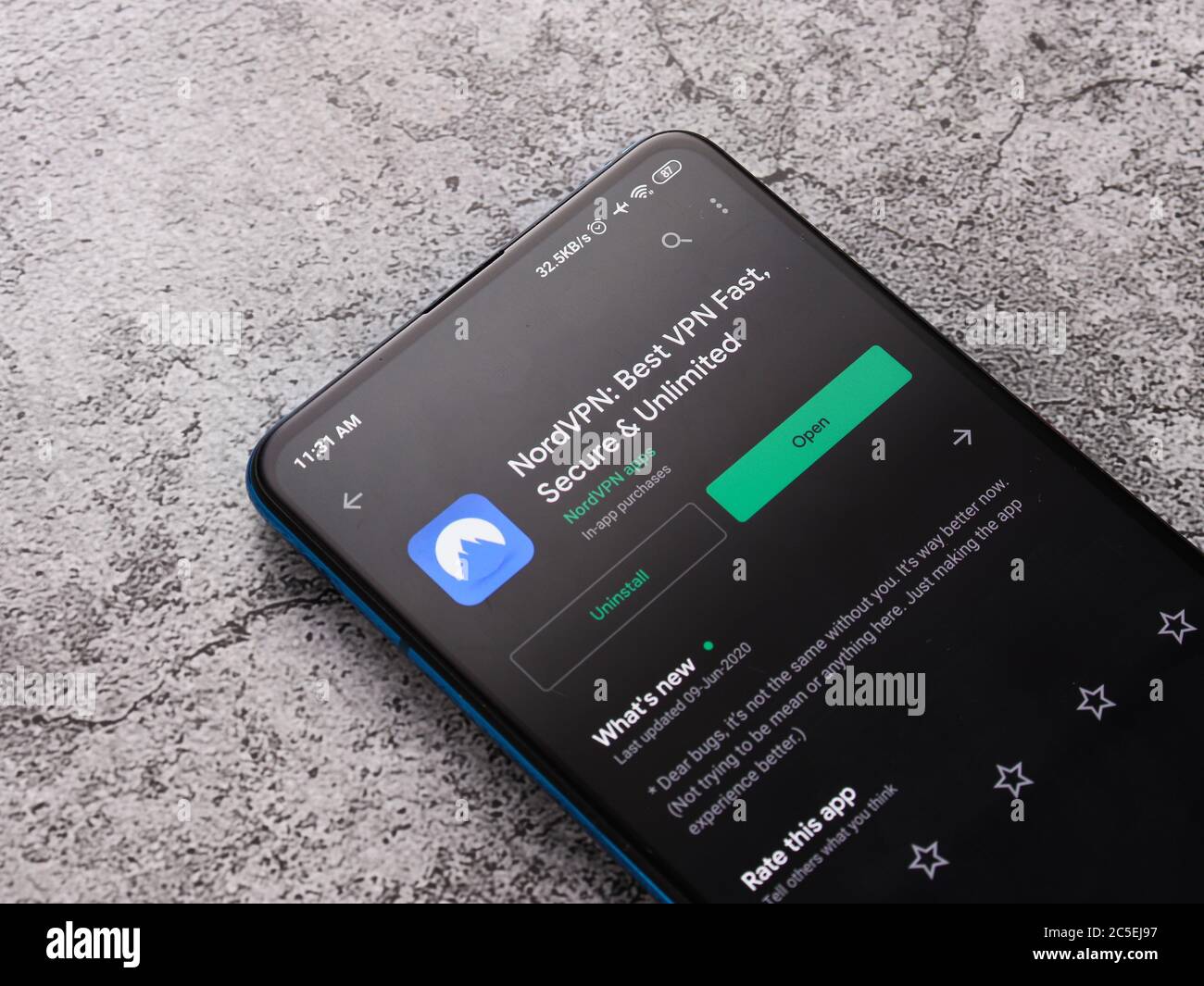 Assam, inde - 1 juillet 2020 : Nord vpn pour un Internet sûr et de qualité. Banque D'Images