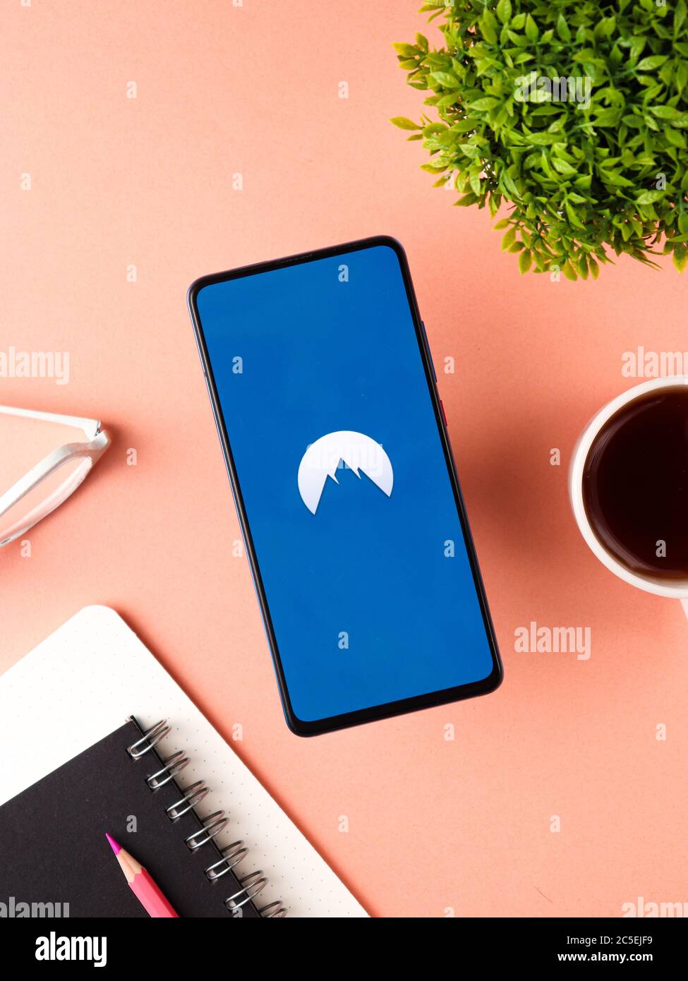 Assam, inde - 1 juillet 2020 : Nord vpn pour un Internet sûr et de qualité. Banque D'Images