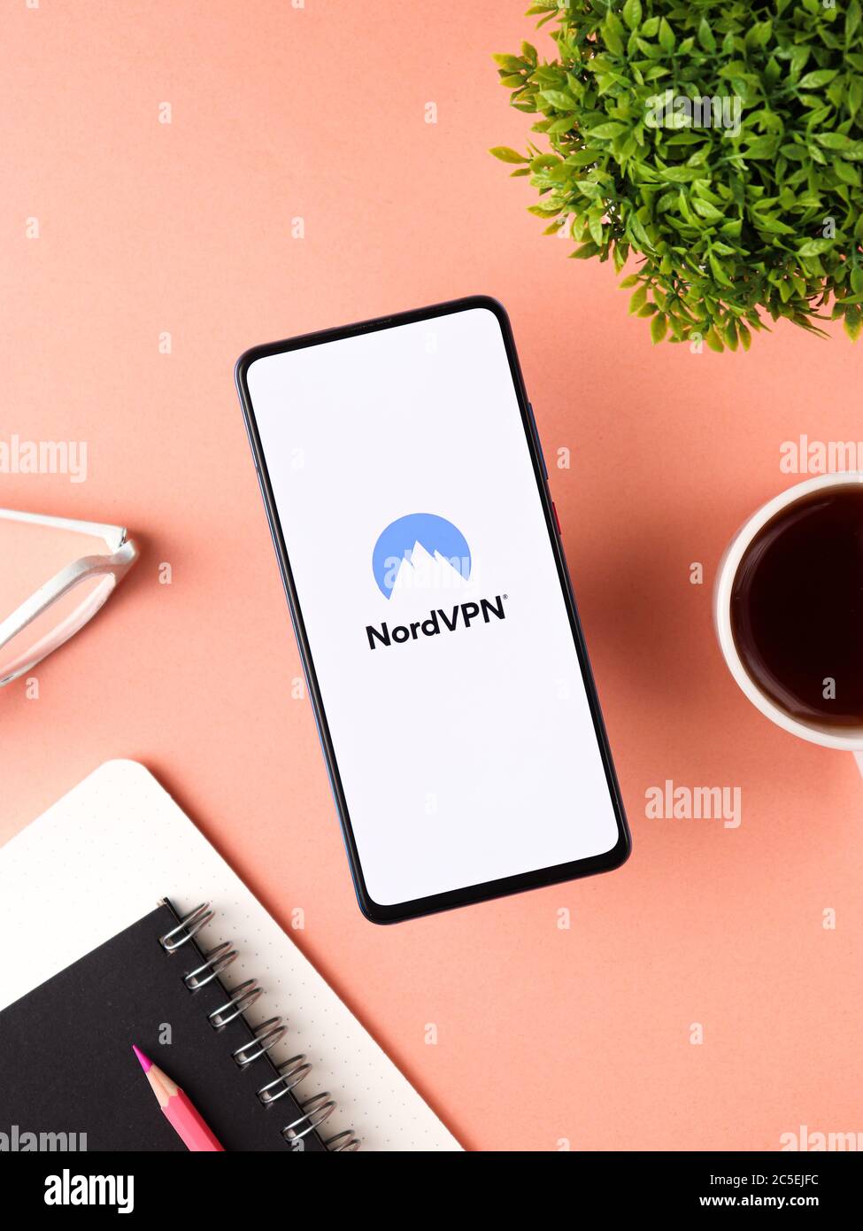 Assam, inde - 1 juillet 2020 : Nord vpn pour un Internet sûr et de qualité. Banque D'Images